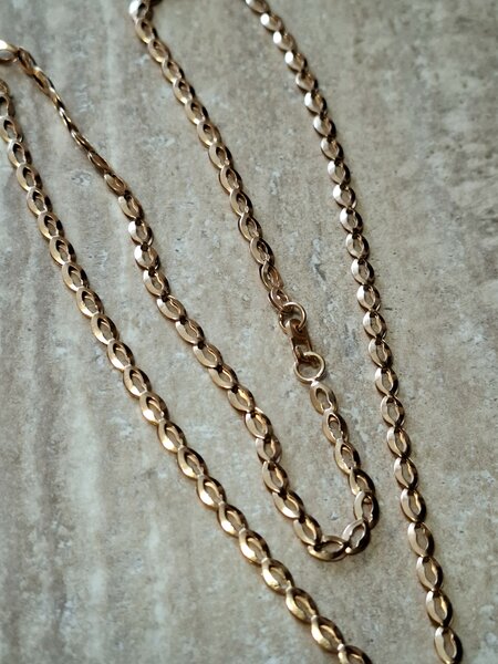 Lantisor elegant din aur - 14 karate, cu lungimea de 55 cm, 7,5 grame